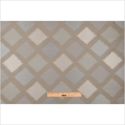 Beige and Silver Double-Wide Diamond Woven Full