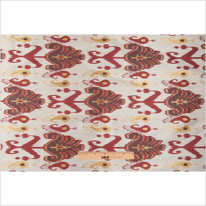 Rust, Brown and Gold Double-Wide Ikat Print Poly Woven - Full