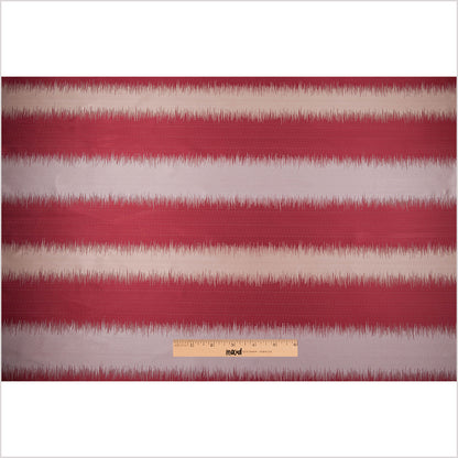 Gray and Deep Red Double-Wide Poly Stripes - Full