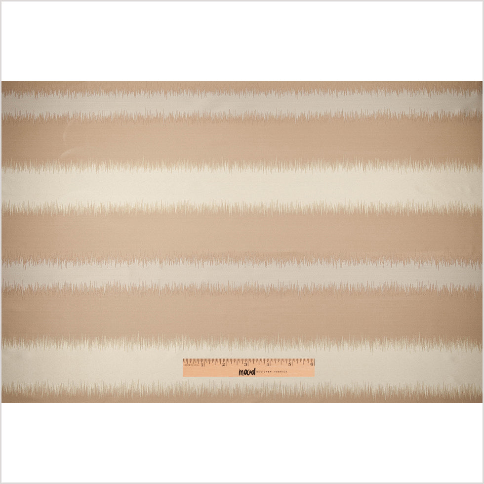 Champagne and Beige Double-Wide Poly Stripes Full