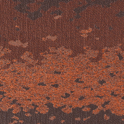 Organic Ripples Orange and Brown Poly Brocade Detail