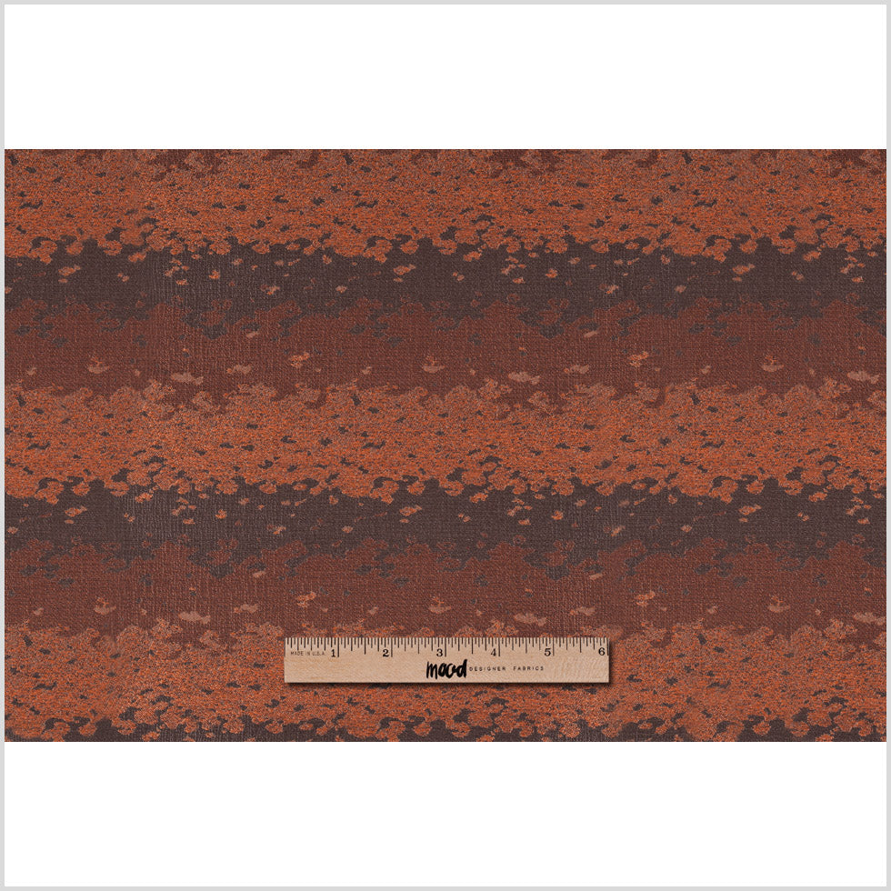Organic Ripples Orange and Brown Poly Brocade Full
