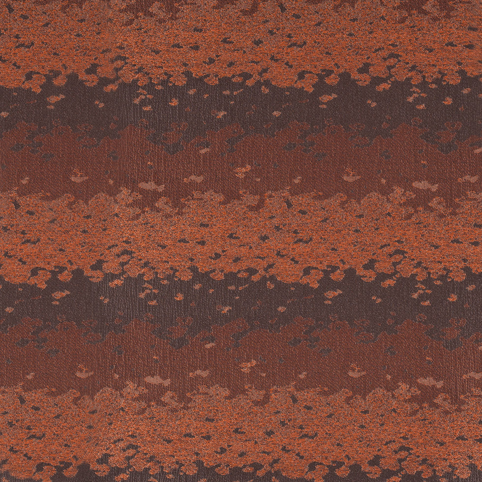 Organic Ripples Orange and Brown Poly Brocade