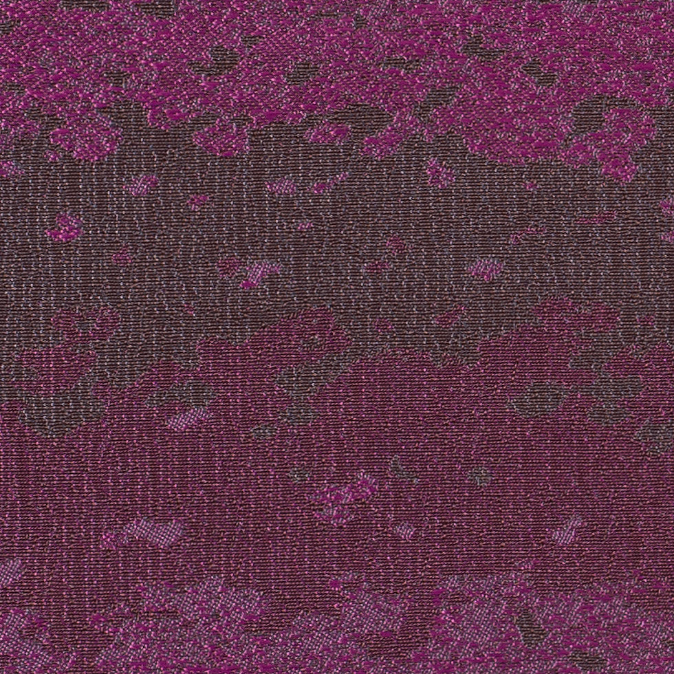 Organic Ripples Brown and Fuchsia Poly Brocade - Detail