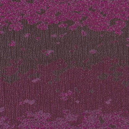 Organic Ripples Brown and Fuchsia Poly Brocade - Detail