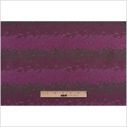 Organic Ripples Brown and Fuchsia Poly Brocade - Full