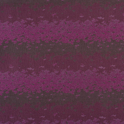 Organic Ripples Brown and Fuchsia Poly Brocade
