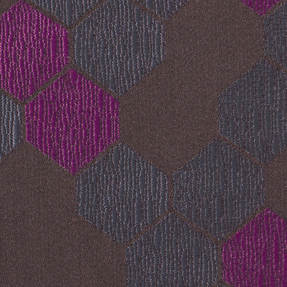 "Cells" Brown and Fuchsia Poly Brocade Detail