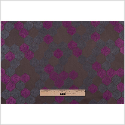 "Cells" Brown and Fuchsia Poly Brocade Full