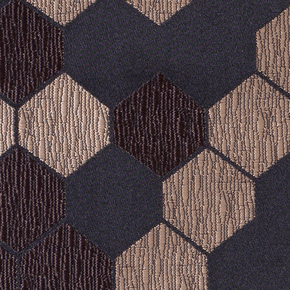 Cells Brown and Tan Poly Brocade - Detail