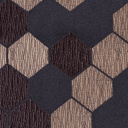 Cells Brown and Tan Poly Brocade - Detail