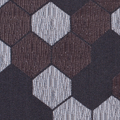 Cells Brown and Silver Poly Brocade - Detail