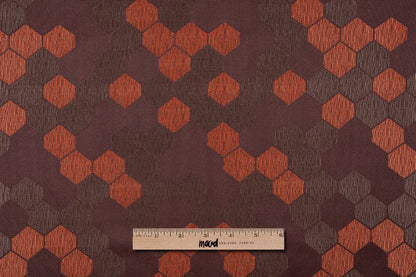 Cells Tan and Orange Poly Brocade - Full