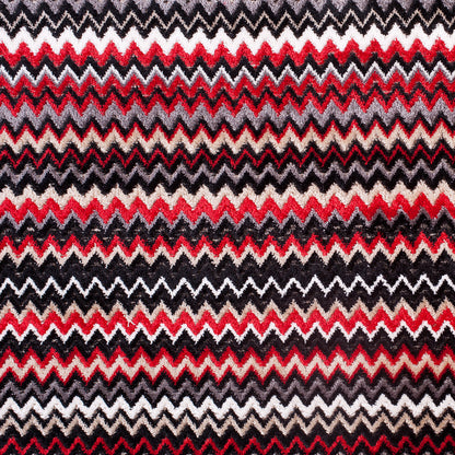 Red &amp; Gray Small Flamestitch Velvet Tapestry