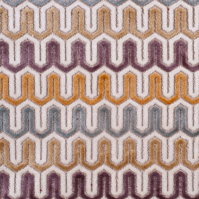 Ivory Geometric Velvet Tapestry