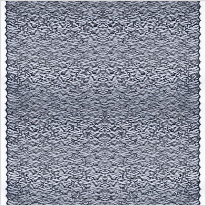 Black Scallop Edge Beaded and Sequined Lace - Folded