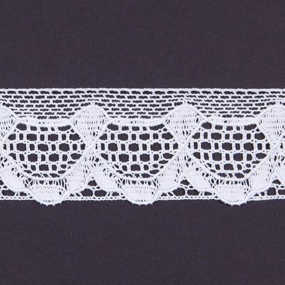 2.25" White Cotton European Crochet Trim Detail