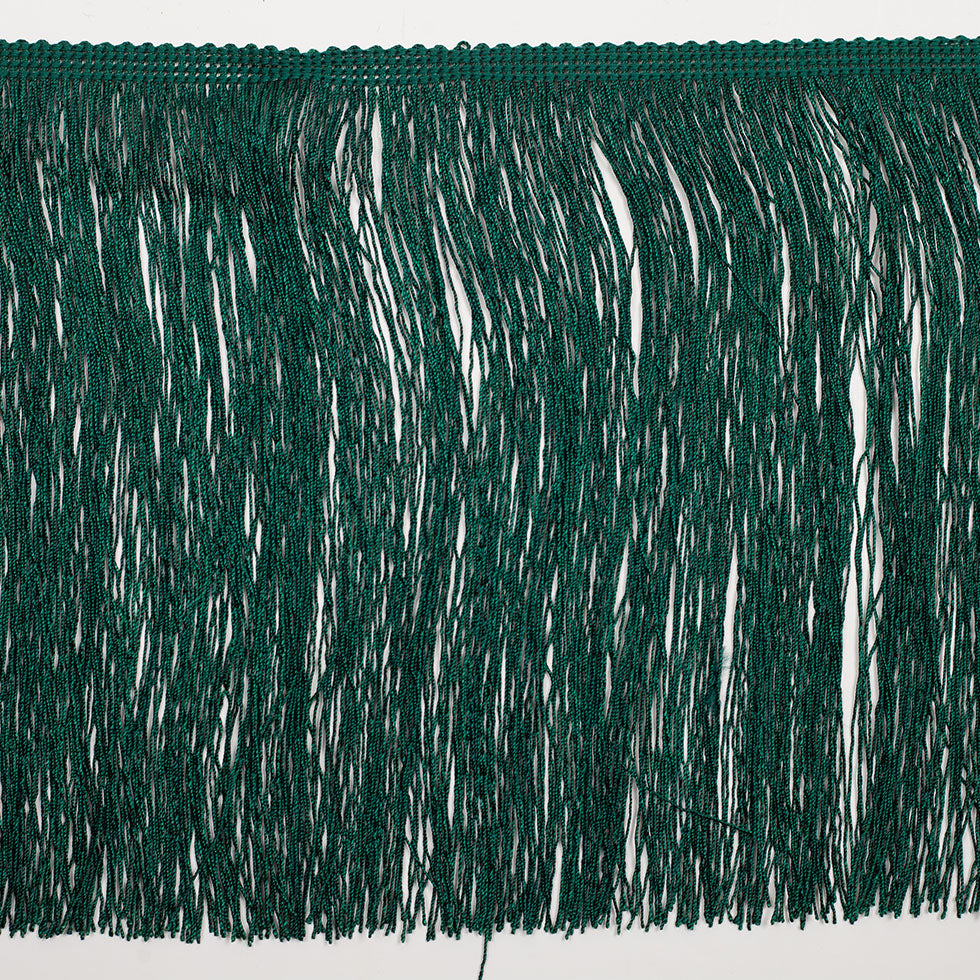 8 European Emerald Green Chainette Fringe Trim