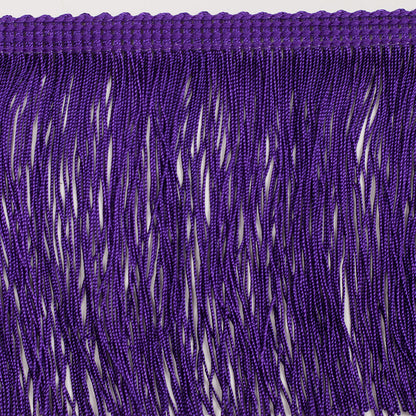 4 European Purple Chainette Fringe Trim - Folded