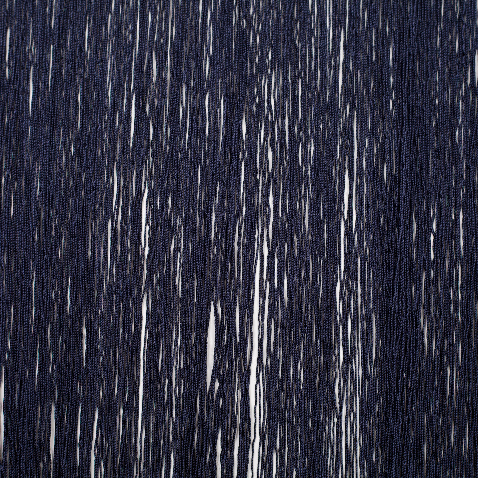 24" European Dark Blue Chainette Fringe Trim Folded