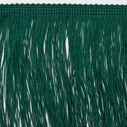 European Chainette Fringe Trim - 4" - Emerald Green - Lindsay Collection