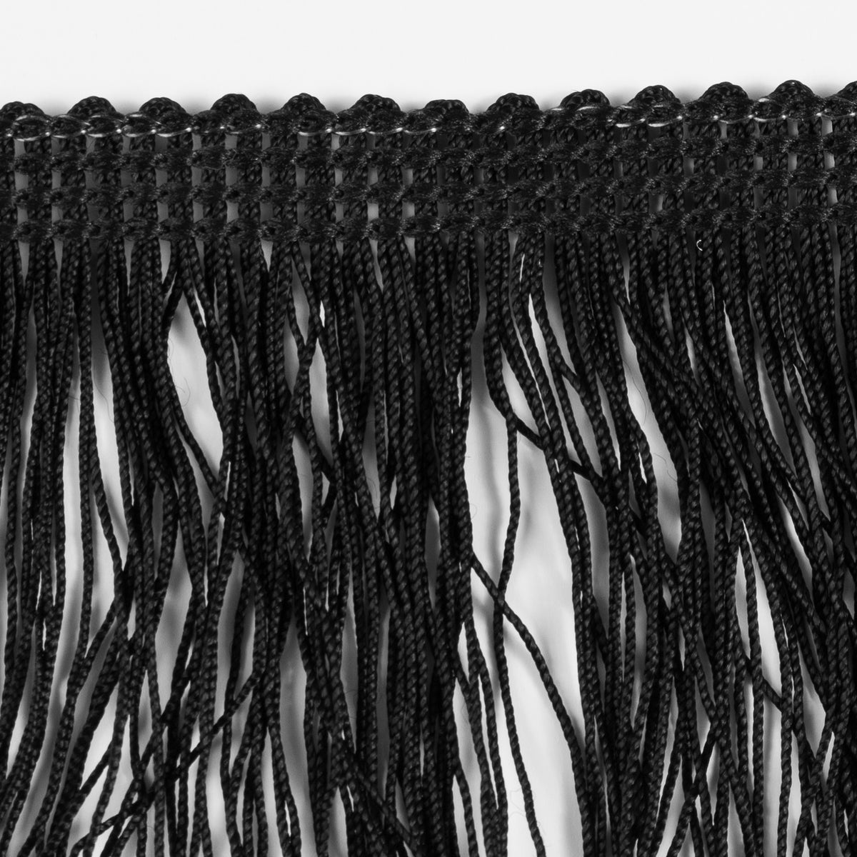 4 Black European Chainette Fringe - Detail