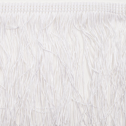 4 European White Chainette Fringe Trim - Folded