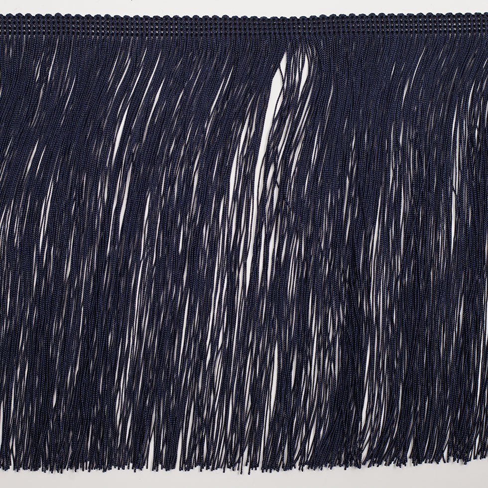 8" European Dark Blue Chainette Fringe Trim