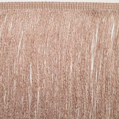 European Chainette Fringe Trim - 8" - Champagne - Lindsay Collection