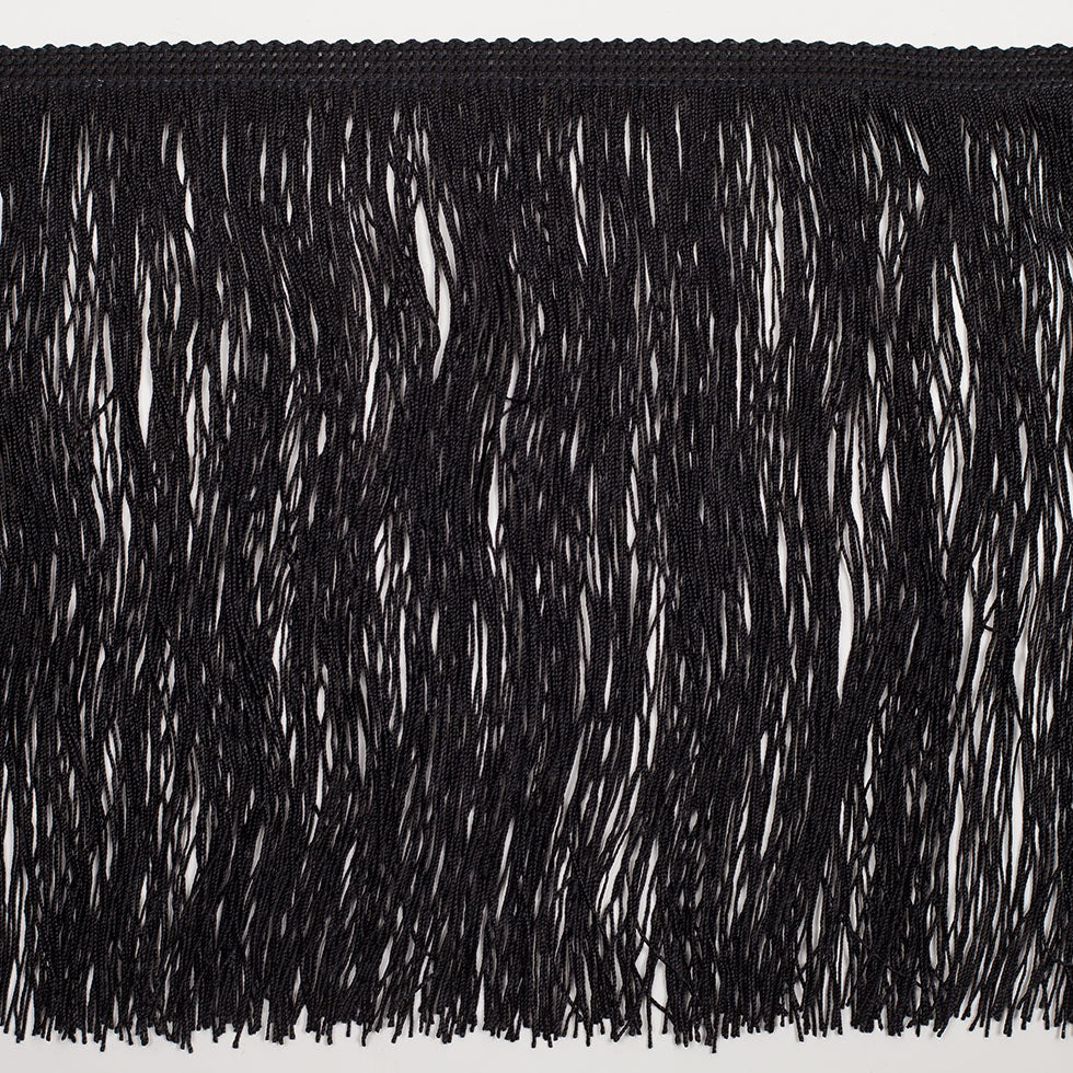 8 European Black Chainette Fringe Trim