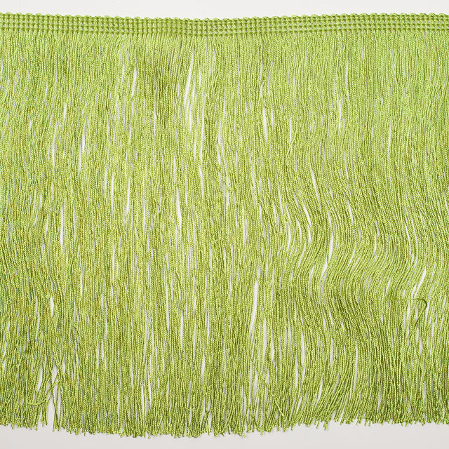 8 European Lime Green Chainette Fringe Trim