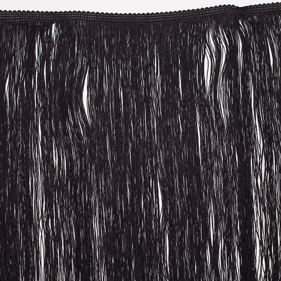 24" European Black Chainette Fringe Trim