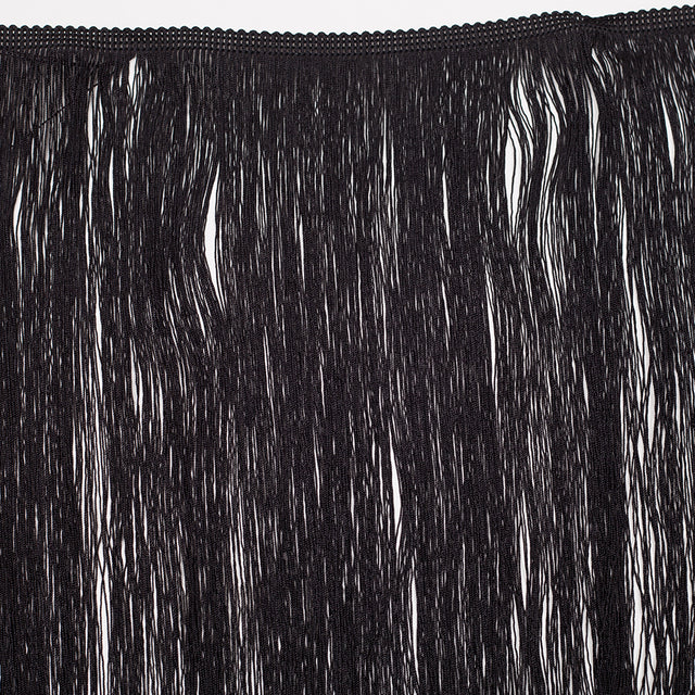 24" European Black Chainette Fringe Trim