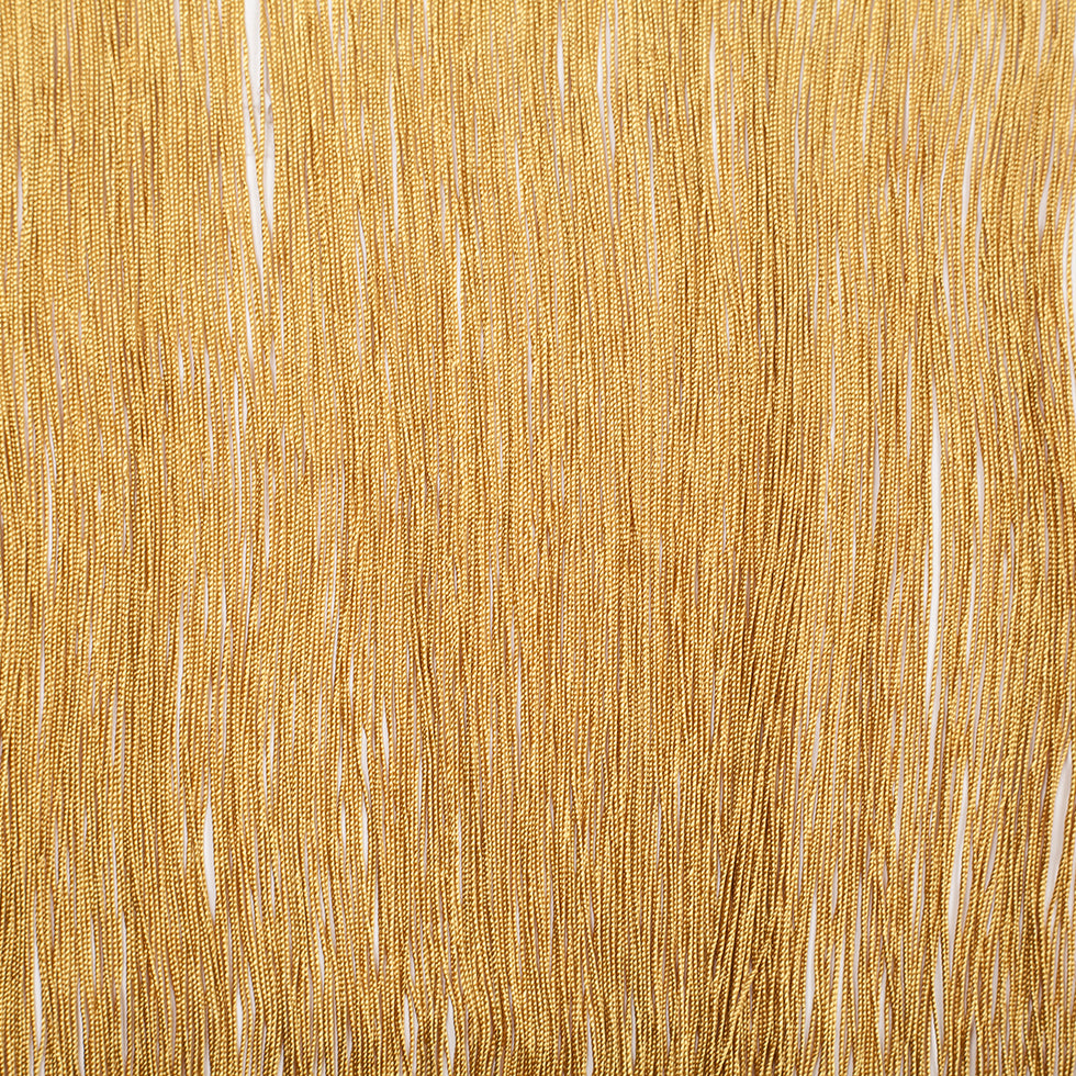 16" European Gold Chainette Fringe Trim Folded