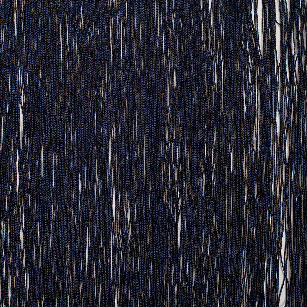 16 European Dark Blue Chainette Fringe Trim - Folded