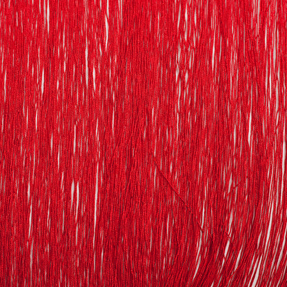 16 European Red Chainette Fringe Trim - Folded