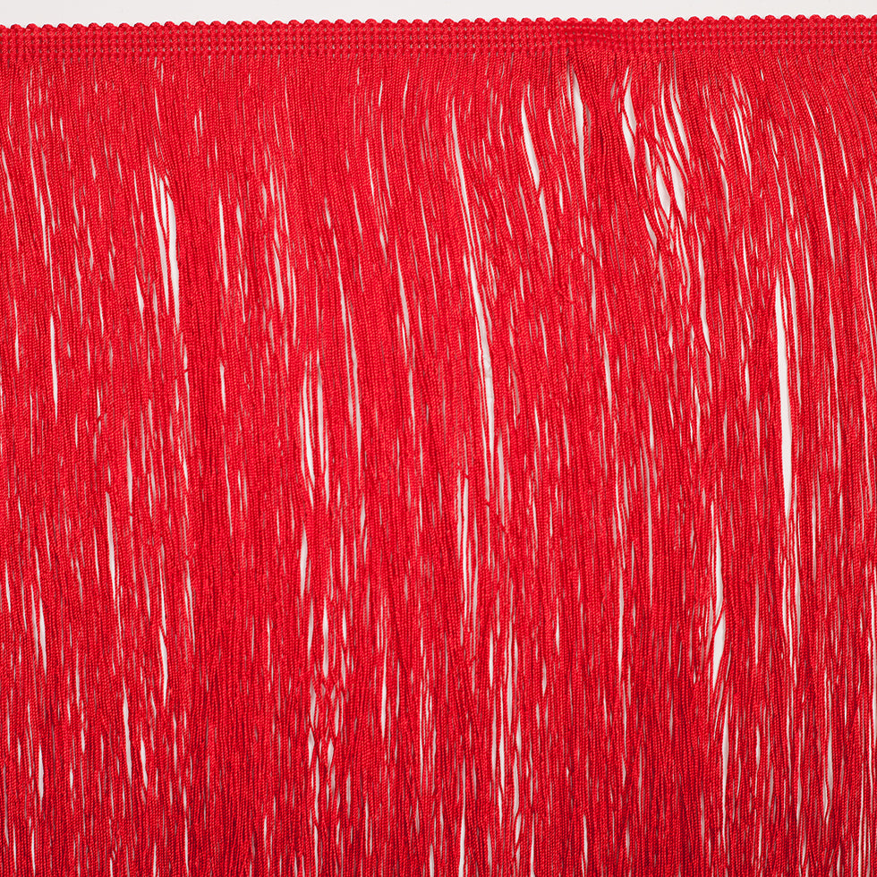 16 European Red Chainette Fringe Trim