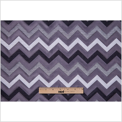 Gray/Black Bold Chevron Jacquard - Full