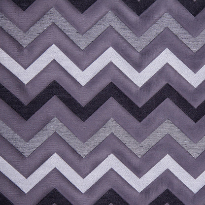 Gray/Black Bold Chevron Jacquard