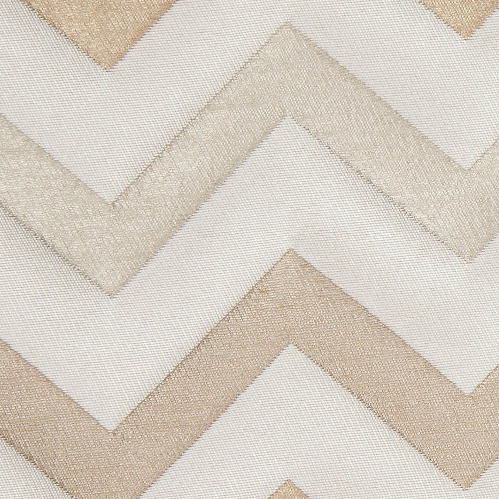 Ivory/Gold Bold Chevron Jacquard Detail