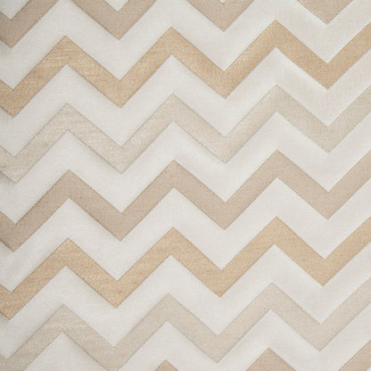 Ivory/Gold Bold Chevron Jacquard
