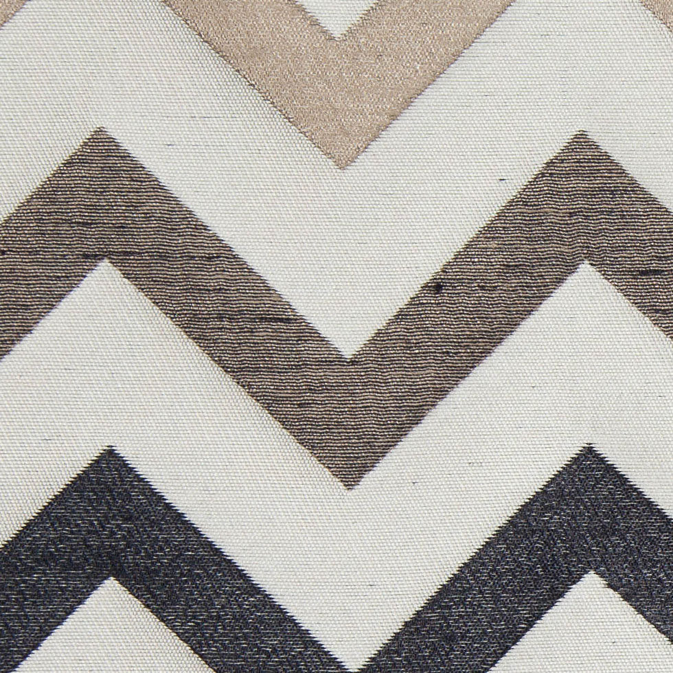 Beige/Black Bold Chevron Jacquard Detail
