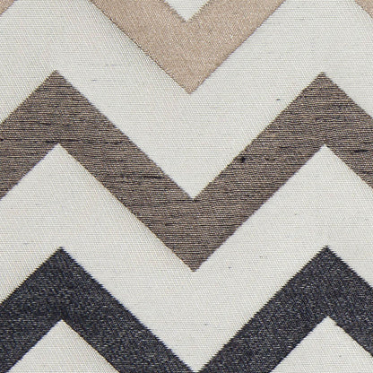Beige/Black Bold Chevron Jacquard Detail