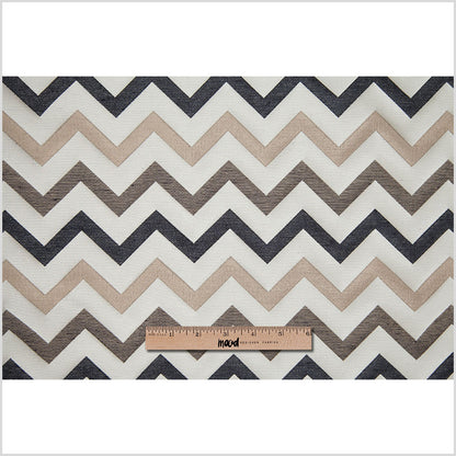 Beige/Black Bold Chevron Jacquard Full
