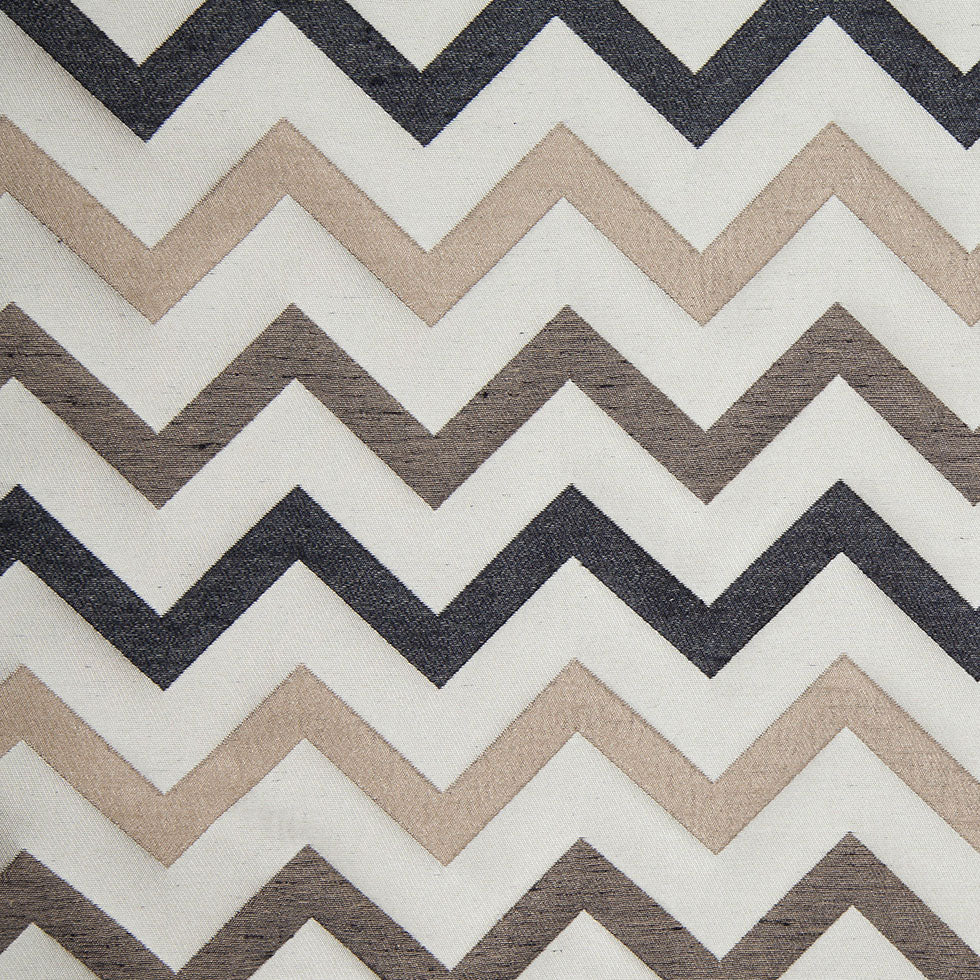 Beige/Black Bold Chevron Jacquard