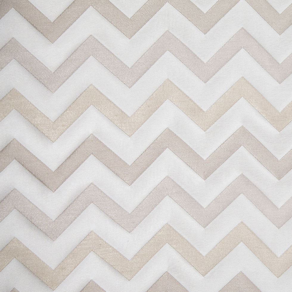Ivory/Champagne Bold Chevron Jacquard