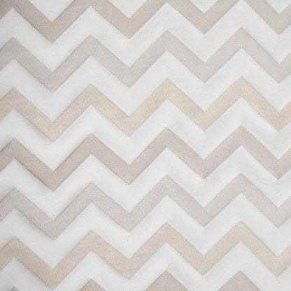 Ivory/Champagne Bold Chevron Jacquard