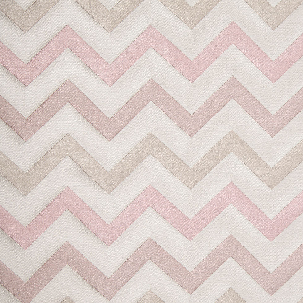 Beige/Pink Bold Chevron Jacquard