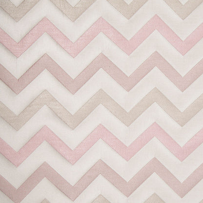 Beige/Pink Bold Chevron Jacquard