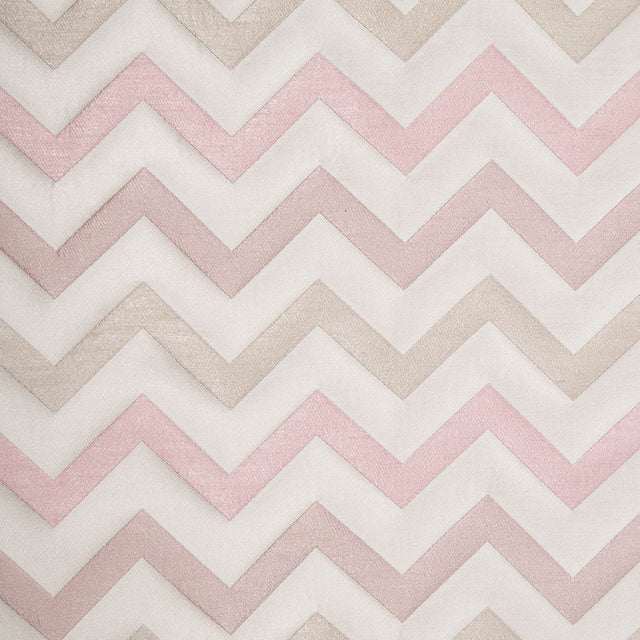 Beige/Pink Bold Chevron Jacquard